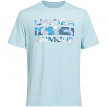 Under Armour Mens Stacked Logo Fill T-Shirt - Stream / Ether Blue - L