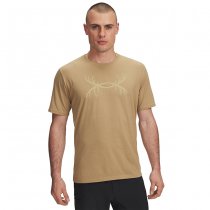 Under Armour Mens Antler Logo T-Shirt - Camel / Khaki Base - M