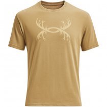Under Armour Mens Antler Logo T-Shirt - Camel / Khaki Base - S