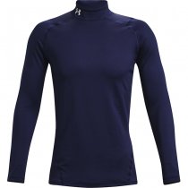 Under Armour Mens ColdGear Fitted Mock - Navy Blue - S