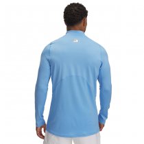 Under Armour Mens ColdGear Fitted Mock - Carolina Blue / White - 3XL