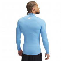 Under Armour Mens ColdGear Compression Mock - Carolina Blue / White / White - M