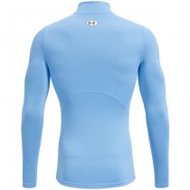 Under Armour Mens ColdGear Compression Mock - Carolina Blue / White / White - S
