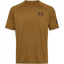 Under Armour Mens Tech Freedom Short Sleeve T-Shirt- Coyote - M