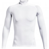 Under Armour Mens HeatGear Mock Long Sleeve - White - S
