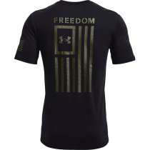 Under Armour Freedom Flag T-Shirt - Black / Green - L