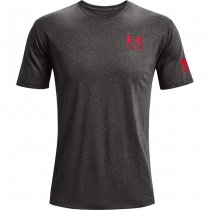 Under Armour Freedom Flag T-Shirt - Charcoal Medium Heather - 3XL