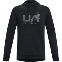 Under Armour Mens Armour Fleece Hunt Logo Hoodie - Black - 2XL