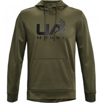 Under Armour Mens Armour Fleece Hunt Logo Hoodie - Marine OD Green - 3XL