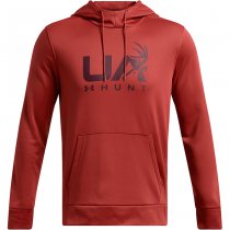 Under Armour Mens Armour Fleece Hunt Logo Hoodie - Red - 2XL