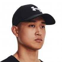 Under Armour Mens Blitzing Low Stretch Fit Cap - Black / White - M/L