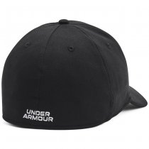 Under Armour Mens Blitzing Low Stretch Fit Cap - Black / White - S/M