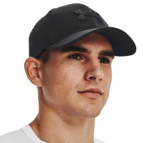 Under Armour Mens Blitzing Low Stretch Fit Cap - Black / Black - S/M