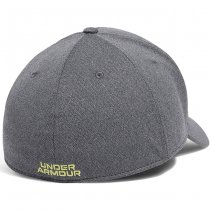 Under Armour Mens Blitzing Low Stretch Fit Cap - Castlerock / Sonic Yellow - M/L