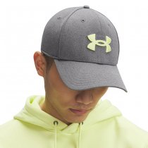 Under Armour Mens Blitzing Low Stretch Fit Cap - Castlerock / Sonic Yellow - M/L