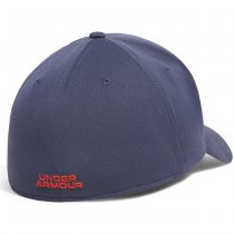 Under Armour Mens Blitzing Low Stretch Fit Cap - Downpour Grey / Fire - S/M