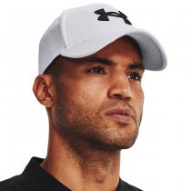 Under Armour Mens Blitzing Low Stretch Fit Cap - White / Black - M/L