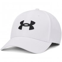 Under Armour Mens Blitzing Low Stretch Fit Cap - White / Black - S/M