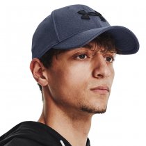 Under Armour Mens Blitzing Low Stretch Fit Cap - Navy Blue Full Heather - XL/2XL
