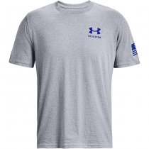 Under Armour Freedom Flag Gradient T-Shirt - Steel Light Heather - 3XL