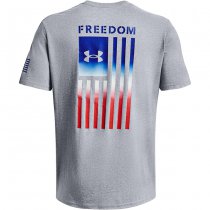 Under Armour Freedom Flag Gradient T-Shirt - Steel Light Heather - M