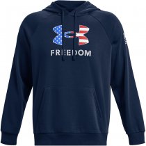Under Armour Freedom Rival Fleece Big Flag Logo Hoodie - Academy - M