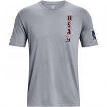 Under Armour Freedom Eagle T-Shirt - Steel Medium Heather - 2XL