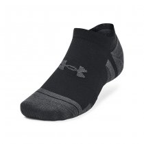 Under Armour Performance Tech 3-Pack No Show Socks - Black / Jet Grey - L