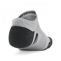 Under Armour Performance Tech 3-Pack No Show Socks - Mod Grey / White / Jet Grey - XL