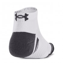 Under Armour Performance Tech 3-Pack Low Cut Socks - White / White / Jet Grey - M