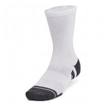 Under Armour Performance Tech 3-Pack Crew Socks - White / White / Jet Grey - M