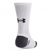 Under Armour Performance Tech 3-Pack Crew Socks - White / White / Jet Grey - XL
