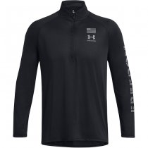 Under Armour Freedom Tech 1/2 Zip - Black / Pitch Grey - S