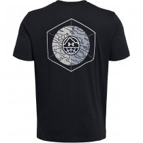 Under Armour Mens Outdoor Cube Short Sleeve - Black / Celeste - 3XL