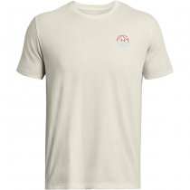 Under Armour Mens Outdoor Cube Short Sleeve - White Quart / Sky Blue - L