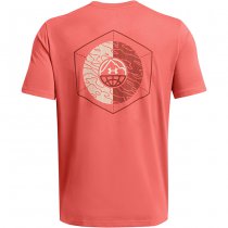 Under Armour Mens Outdoor Cube Short Sleeve - Coho / Summit White - M