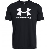 Under Armour Mens Sportstyle Logo Short Sleeve - Black / White - L