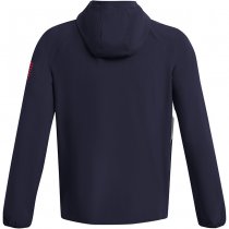 Under Armour Mens Freedom Windbreaker Jacket - Navy Blue / Red - L