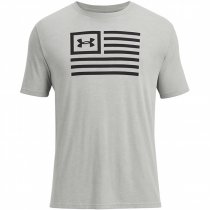 Under Armour Mens Freedom Flag Printed T-Shirt - Steel Medium Heather / Black - M