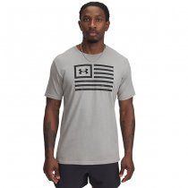 Under Armour Mens Freedom Flag Printed T-Shirt - Steel Medium Heather / Black - XL