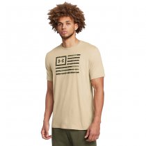 Under Armour Mens Freedom Flag Printed T-Shirt - Desert Sand - XL