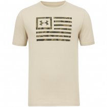 Under Armour Mens Freedom Flag Printed T-Shirt - Desert Sand / Bayou - XL
