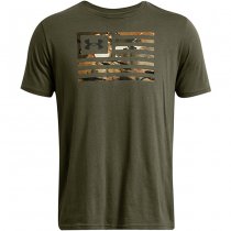 Under Armour Mens Freedom Flag Printed T-Shirt - Marine OD Green - 3XL
