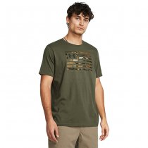 Under Armour Mens Freedom Flag Printed T-Shirt - Marine OD Green - L