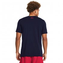 Under Armour Mens Freedom Flag Printed T-Shirt - Navy Blue - L