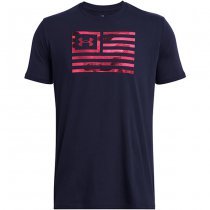 Under Armour Mens Freedom Flag Printed T-Shirt - Navy Blue - XL