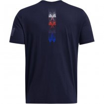 Under Armour Mens Freedom Spine T-Shirt - Navy Blue - M