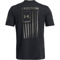 Under Armour Mens Freedom Flag Gradient T-Shirt - Black / Olive - S