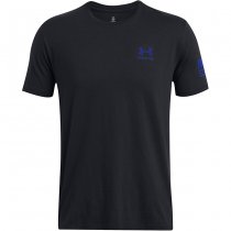 Under Armour Mens Freedom Flag Gradient T-Shirt - Black / Team Royal - 2XL