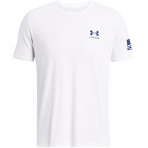 Under Armour Mens Freedom Flag Gradient T-Shirt - White / Blue - L